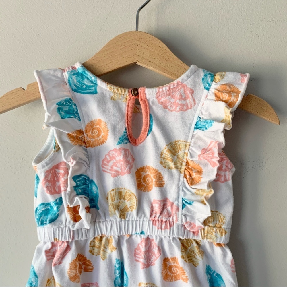 Burt’s Bees Baby Shell Print Romper - Picture 4 of 4